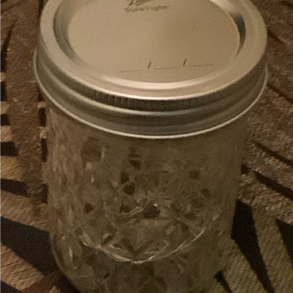 PURPLE 1/2 PINT MASON JAR w/ LED FAIRY-LIGHTS/HANDMADE - Picture 13 of 13